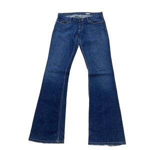 Raw State Denim Y2k Low Rise Jeans Women 27 Blue Perfect Boot Flare Hippie 32x34
